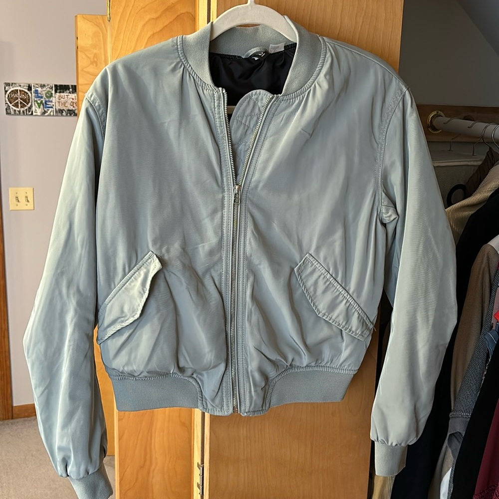Sage green bomber jacket